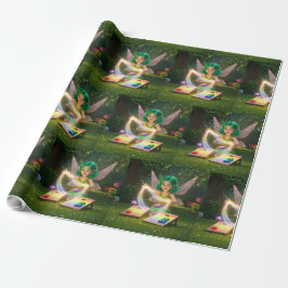 かわいい妖精のブライズシャワー ラッピングペーパー