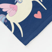 かわいい妖精のプリンセスと一角獣の子どもたち フリースブランケット (角)