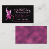 かわいい妖精のメイドハウスクリーニングサービス 名刺 (正面/裏面)