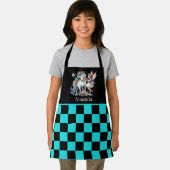 かわいい妖精のユニコーン追加の名前の女の子 エプロン (インサイチュ)