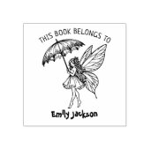 かわいい妖精のヴィンテージ本 ラバースタンプ (インプリント)