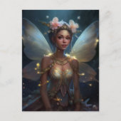 かわいい妖精の女の子ファンタジーアート ポストカード (正面)