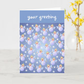 かわいい妖精の女神グリーティングカード カード (黄色い花)