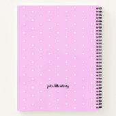 かわいい妖精の子供の書き物と絵日記帳 ノートブック (裏面)