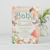 かわいい妖精の庭園 水彩画の妖精たち 招待状 (スタンド正面)