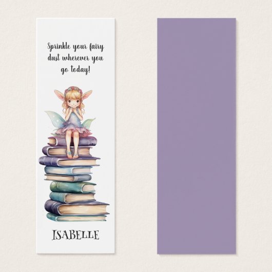 かわいい妖精の引用文ブックブックマーク (正面&裏面)