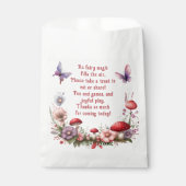 かわいい妖精の最初の誕生日の好意トリートグラブバッグ フェイバーバッグ (正面)