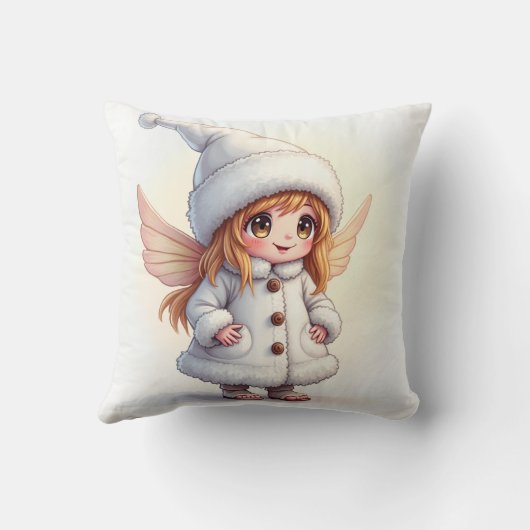 かわいい妖精の枕 クッション (裏面)