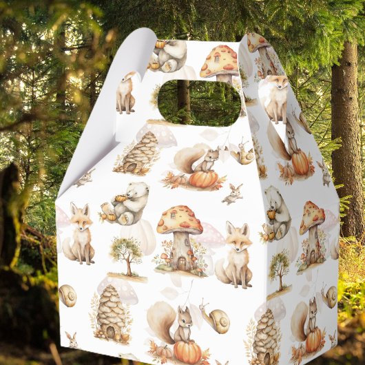 かわいい妖精の森の動物模様 フェイバーボックス