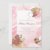 かわいい妖精の森の魔法の森の赤ちゃんシャワー 招待状 (正面)