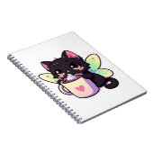 かわいい妖精の猫ホットチョコレートを飲む ノートブック (右側)