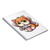 かわいい妖精の猫ミルクシェイクを飲む ノートブック (右側)