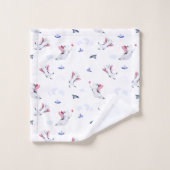 かわいい妖精の猫 バスタオルセット (ウォッシュタオル)