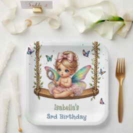 かわいい妖精の誕生日 ペーパープレート