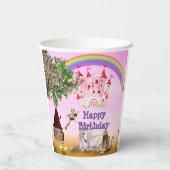 かわいい妖精をテーマにしたパーティーカップ 紙コップ (裏面)