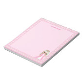 かわいい妖精プリンセスオンライトピンクシンプル色 ノートパッド (回転)