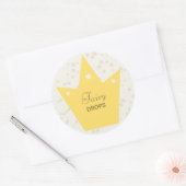 かわいい妖精プリンセス誕生日パーティードコーギフトラベル ラウンドシール (封筒)