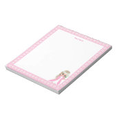 かわいい妖精プリンセス&白い花オンシンプル ノートパッド (回転)