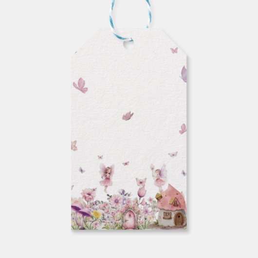 かわいい妖精ベイビーシャワーギフトラベル ギフトタグ (裏面)