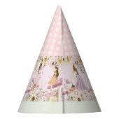 かわいい妖精ワイルドフラワーメドウ花誕生日 パーティーハット (裏面)