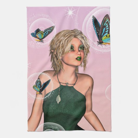 かわいい妖精 キッチンタオル (縦)