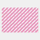 かわいい妖精、ピンクのハートとデイジーの花 ラッピングペーパーシート (正面3)