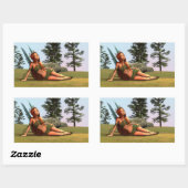 かわいい妖精 長方形シール (シート)