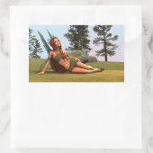 かわいい妖精 長方形シール (バッグ)