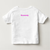 かわいい妹ピンクの赤ちゃん牛 トドラーTシャツ (裏面)