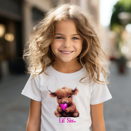 かわいい妹 ピンクの赤ちゃん牛 トドラーTシャツ