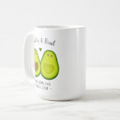 かわいい妻夫記念日ギフト 名前入りカスタマイズ コーヒーマグカップ (正面左)