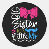 かわいい姉と妹のおちいさん ラウンドシール (正面)