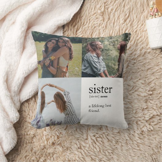 かわいい姉スタイリッシュ妹フ最高のレンドフォトコラージュ クッション (ブランケット)