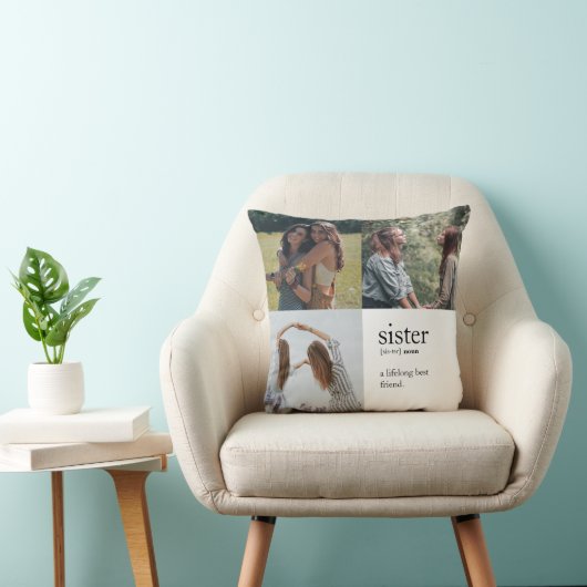かわいい姉スタイリッシュ妹フ最高のレンドフォトコラージュ クッション (椅子)