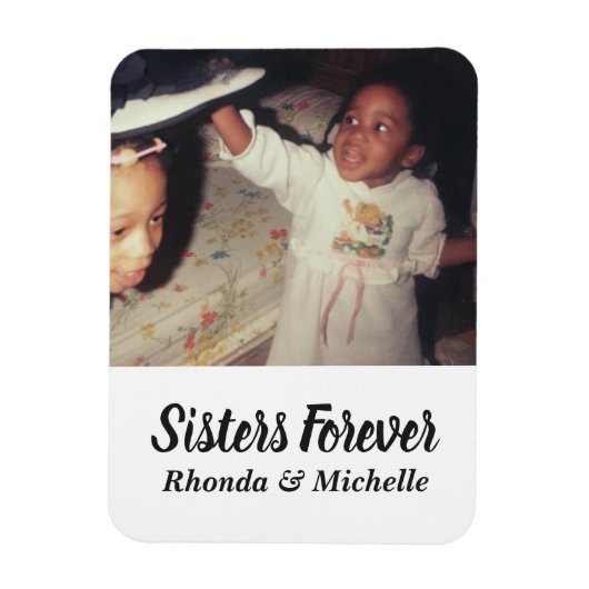 かわいい姉妹の写真 マグネット (縦)