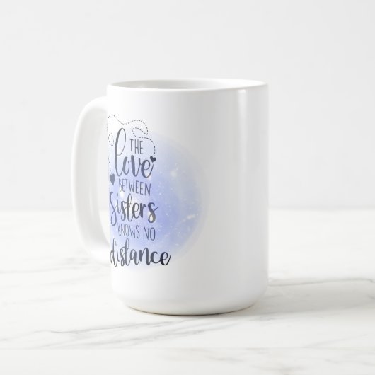 かわいい姉妹の愛の言葉アート追加文字 コーヒーマグカップ (正面左)