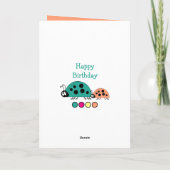 かわいい姪っ子ラディバグ特製ガールグリーンオレンジ カード (裏面)