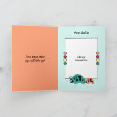 かわいい姪っ子ラディバグ特製ガールグリーンオレンジ カード (内部)