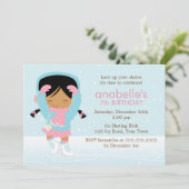 かわいい姿スケーターガールズ誕生日 招待状 (スタンド正面)