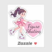 かわいい姿スケートで滑るシール シール (シート)