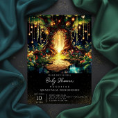 かわいい威厳のある魅惑の森の赤ちゃんシャワー 招待状