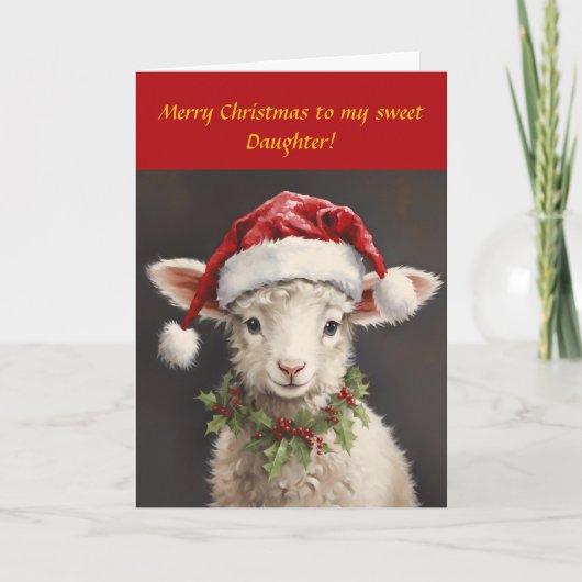 かわいい娘のクリスマスカード サンキューカード (正面)