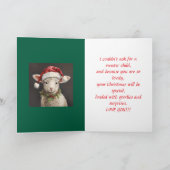 かわいい娘のクリスマスカード サンキューカード (内部)