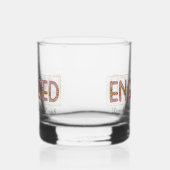 かわいい婚約した名前を追加結婚する ウイスキーグラス (左)