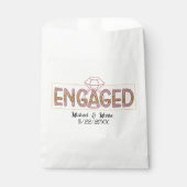 かわいい婚約パーティーのお知らせ  日付と名前を追加 フェイバーバッグ (正面)