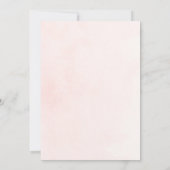 かわいい婚約パーティー ブルッシュピンク 花 招待状 (裏面)