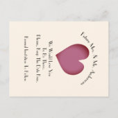 かわいい婚約&日付はがき保存 インビテーションポストカード (裏面)