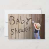 かわいい子おもしろいジェンダーがサンハットボーイ絵画の 招待状 (正面)