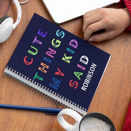 かわいい子が言った |名前をカスタムする パーソナライズされた ノートブック