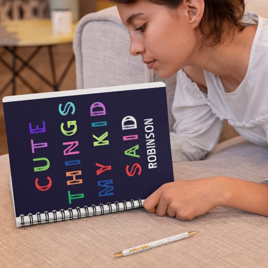 かわいい子が言った |名前をカスタムする パーソナライズされた ノートブック